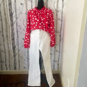 J crew long sleeve floral print shirt